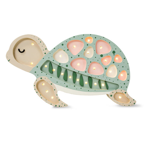 Little Lights Turtle lampe i træ - flere farver
