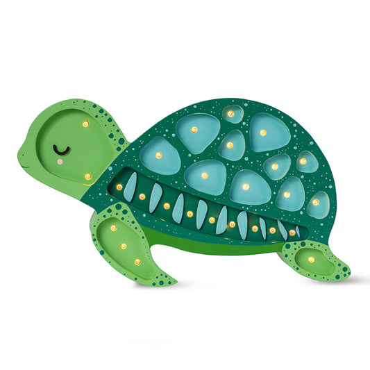 Little Lights Turtle lampe i træ - flere farver
