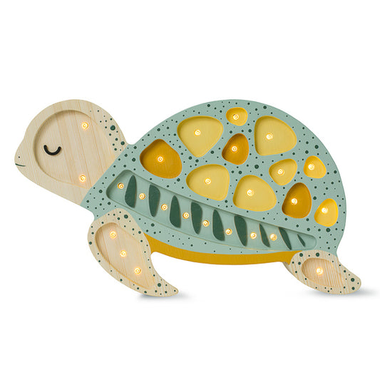 Little Lights Turtle lampe i træ - flere farver