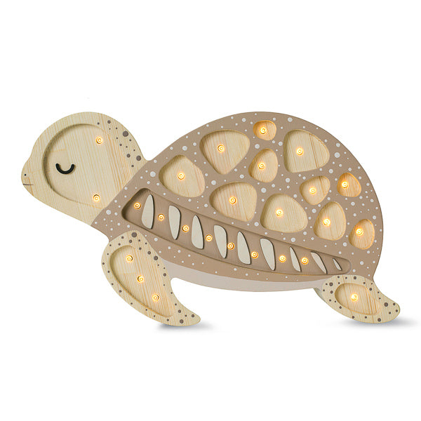 Little Lights Turtle lampe i træ - flere farver