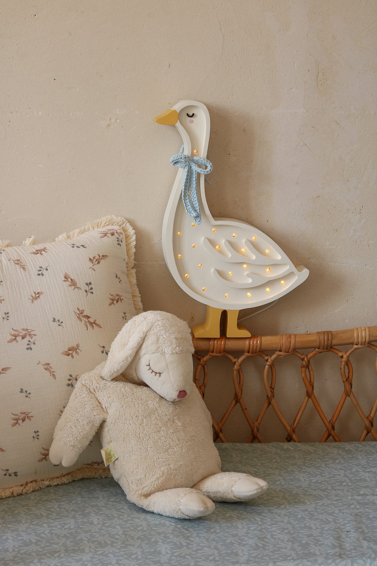 Little Lights Goose lampe i træ