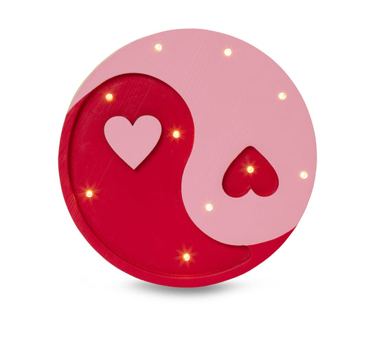 Little Lights Yin & Yang lampe i træ - flere farver