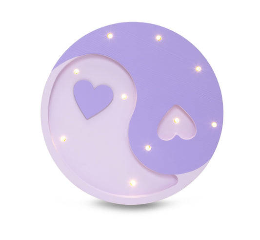 Little Lights Yin & Yang lampe i træ - flere farver