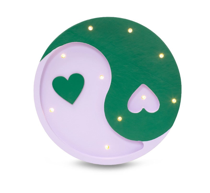Little Lights Yin & Yang lampe i træ - flere farver