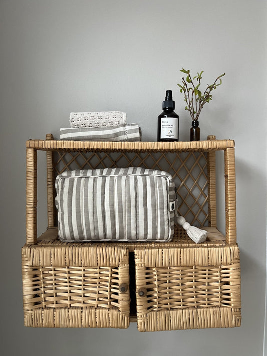 Pine Cone Lulu toilettaske – Mushroom Stripe
