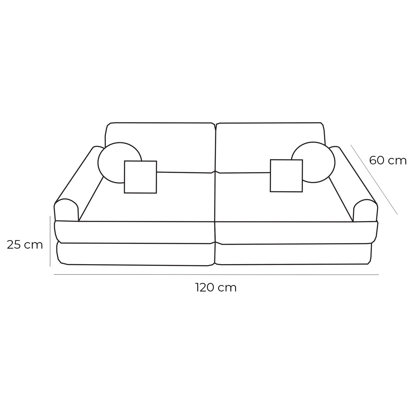 Medium Modular Sofa for Kids - Slimcord Forrest