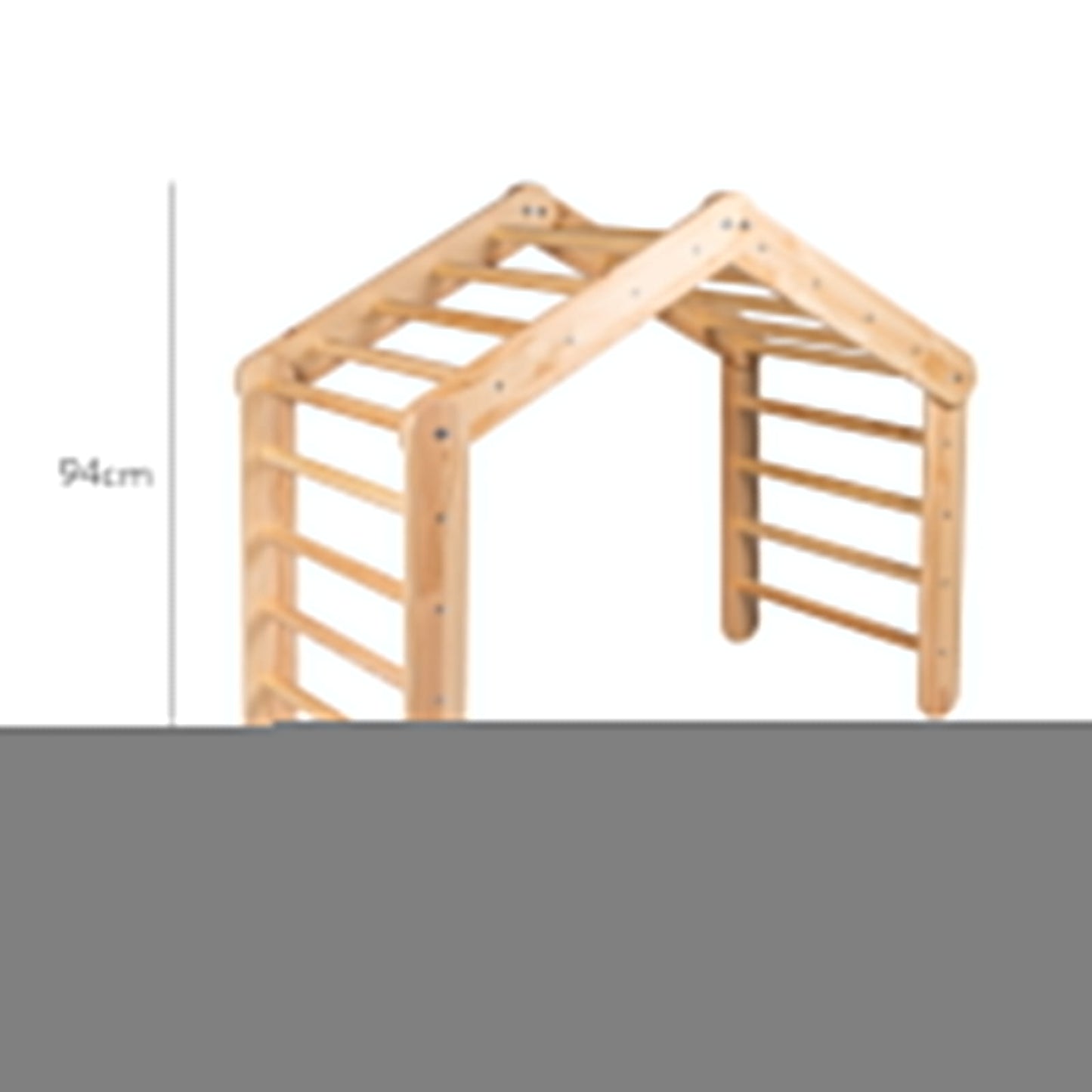 Large Wooden Pikler Ladder - Natural Wood