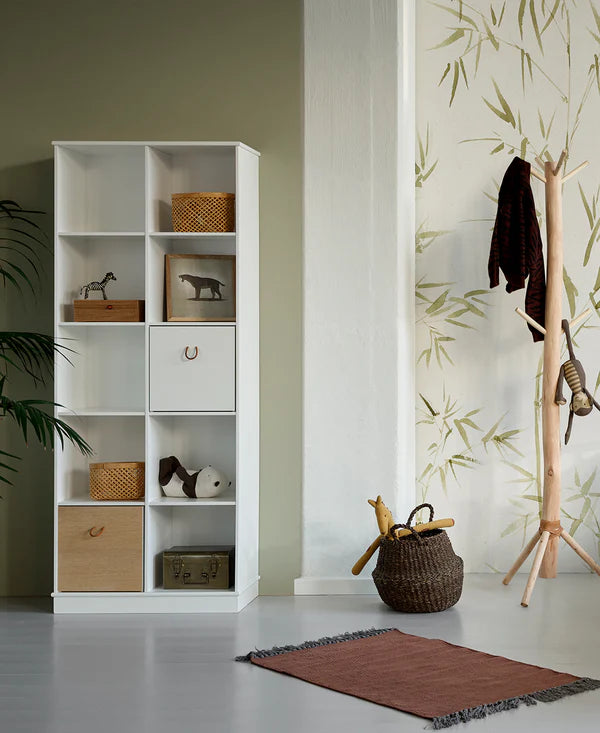 Oliver Furniture Wood reol 2x5 lodret med sokkel – hvid