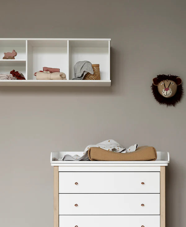 Oliver Furniture Wood reol 3x1 vandret til ophæng – hvid