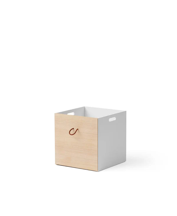 Oliver Furniture Wood opbevaringskasser 3 stk. – hvid/eg