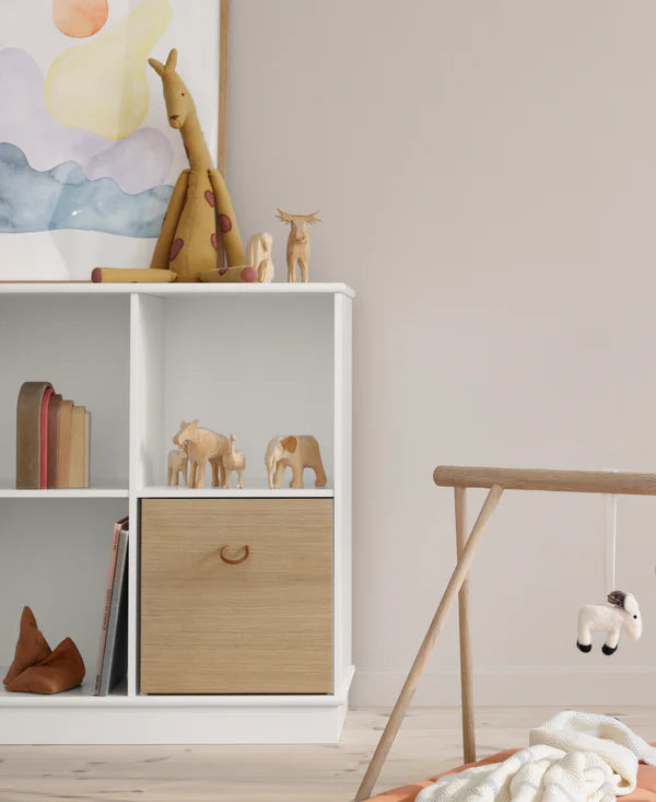 Oliver Furniture Wood reol 5x2 vandret med sokkel – hvid