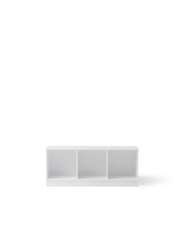 Oliver Furniture Wood reol 3x1 vandret med sokkel – hvid