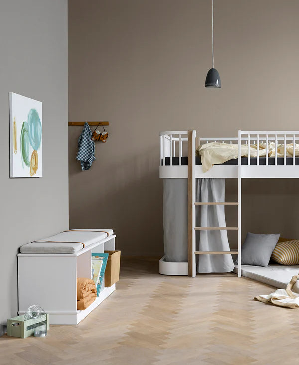 Oliver Furniture Wood reol 3x1 vandret med sokkel – hvid