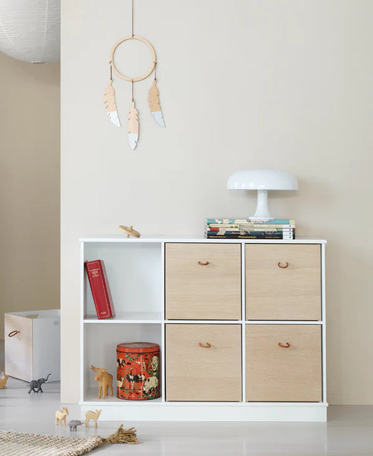 Oliver Furniture Wood reol 3x2 vandret med sokkel – hvid