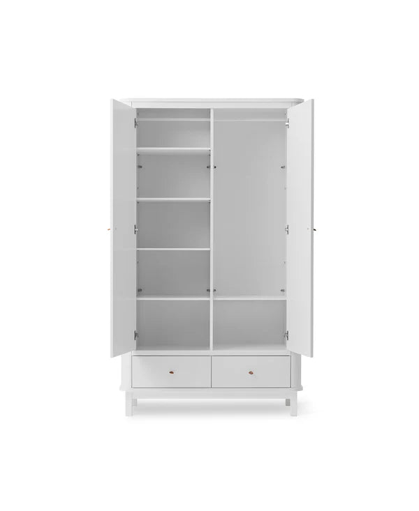 Oliver Furniture Wood garderobeskab med 2 døre – hvid