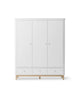 Oliver Furniture Wood garderobeskab med 3 døre – hvid/eg