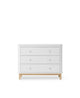 Oliver Furniture Wood kommode med 3 skuffer – hvid/eg
