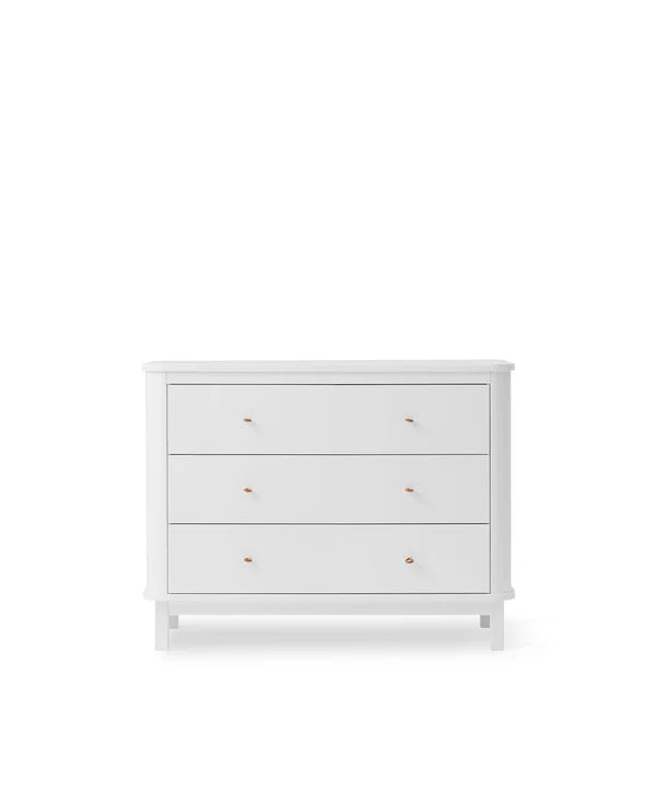 Oliver Furniture Wood kommode med 3 skuffer – hvid