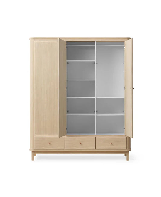 Oliver Furniture Wood garderobeskab med 3 døre – eg