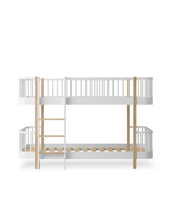 Oliver Furniture Wood Original halvhøj køjeseng 90x200 cm – hvid/eg