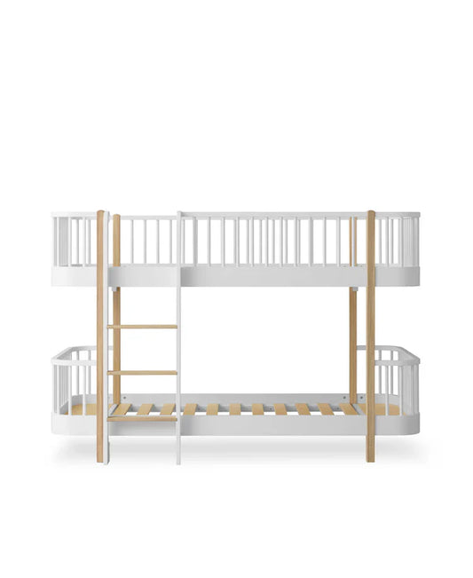 Oliver Furniture Wood Original halvhøj køjeseng 90x200 cm – hvid/eg
