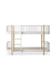 Oliver Furniture Wood Original halvhøj køjeseng 90x200 cm – hvid/eg