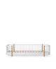 Oliver Furniture Wood Original gulvseng 90x200 cm – hvid/eg