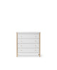 Oliver Furniture Wood kommode med 4 skuffer – hvid/eg