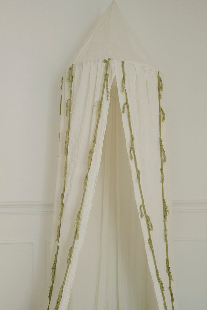 Lorena Canals sengehimmel – Canopy Crepe Swan Ivory