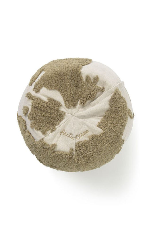 Lorena Canals puf verdenskort Rugcycled – Natural