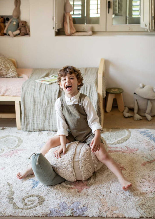 Lorena Canals puf Mr. Snail – blå sneglepuf