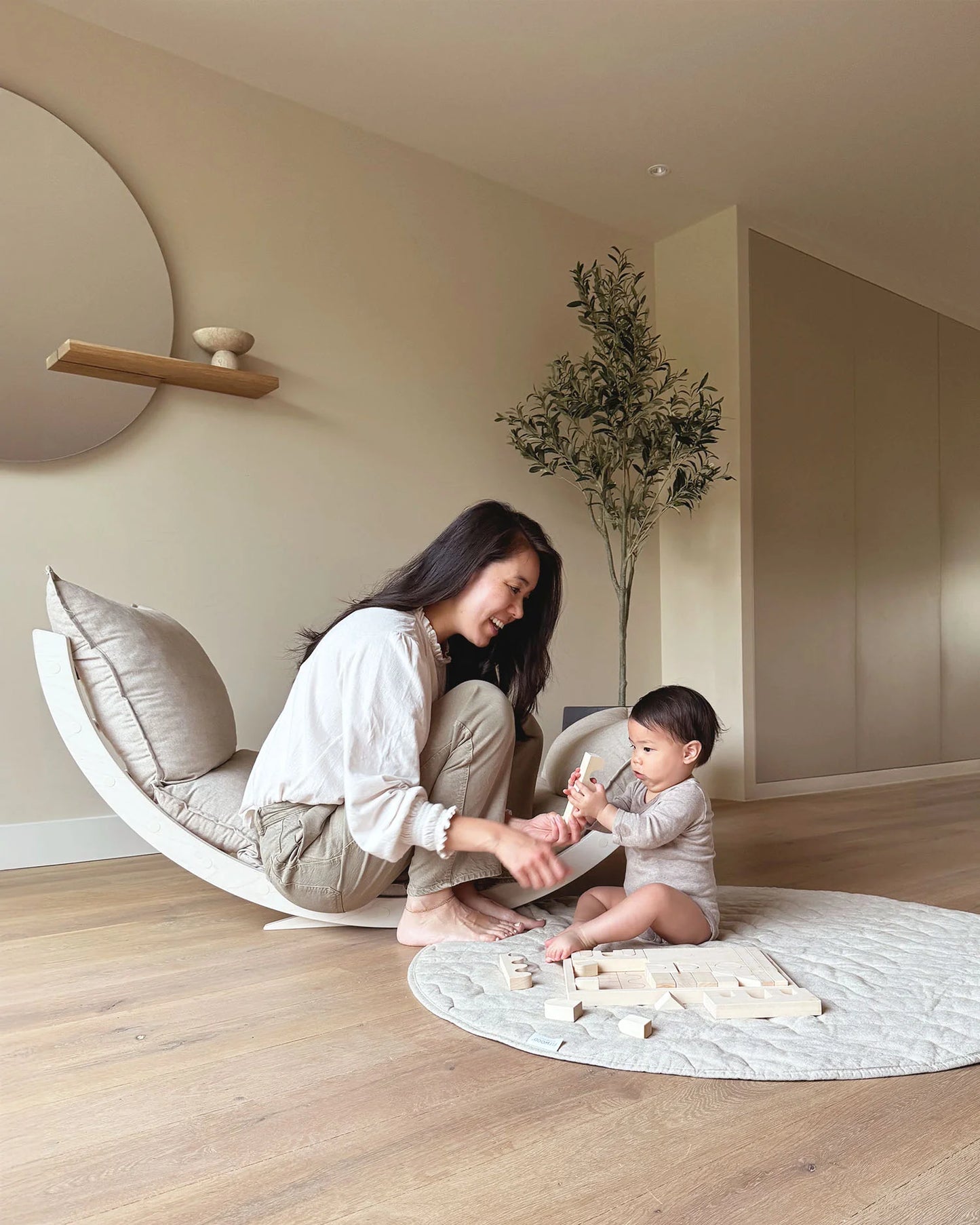 FitWood PILVI legetæppe / legemåtte – sand