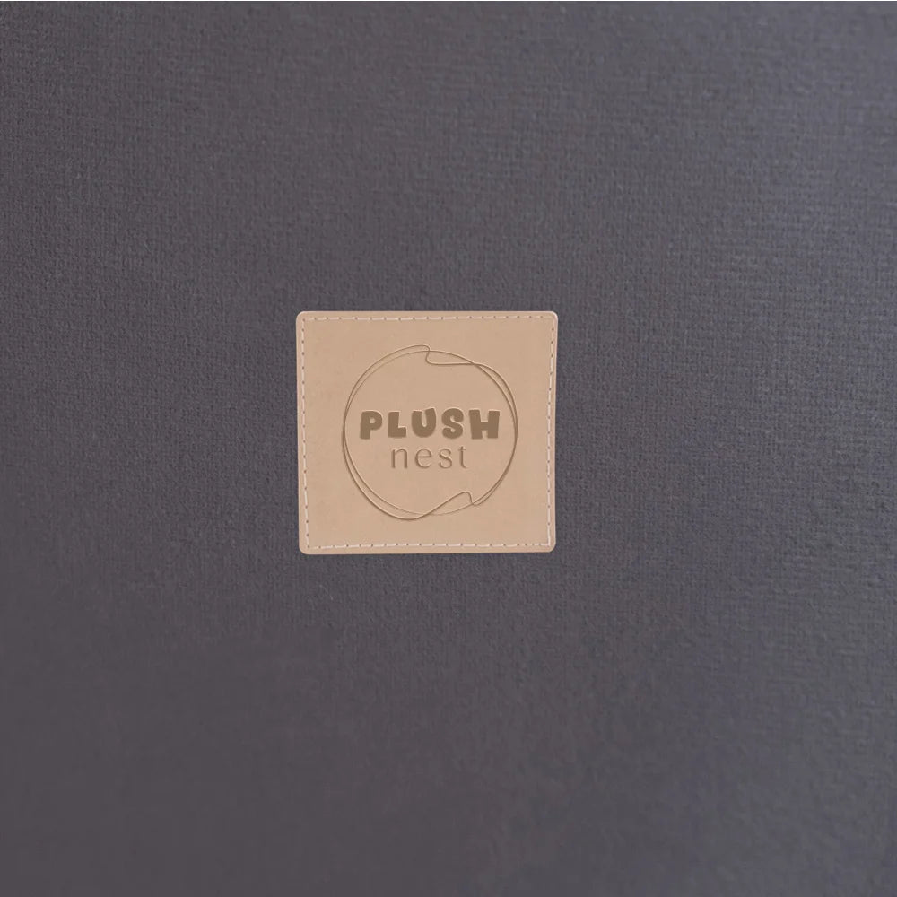 Plush Nest boldbassin uden bolde, rundt, 90x30 cm, grå, velour