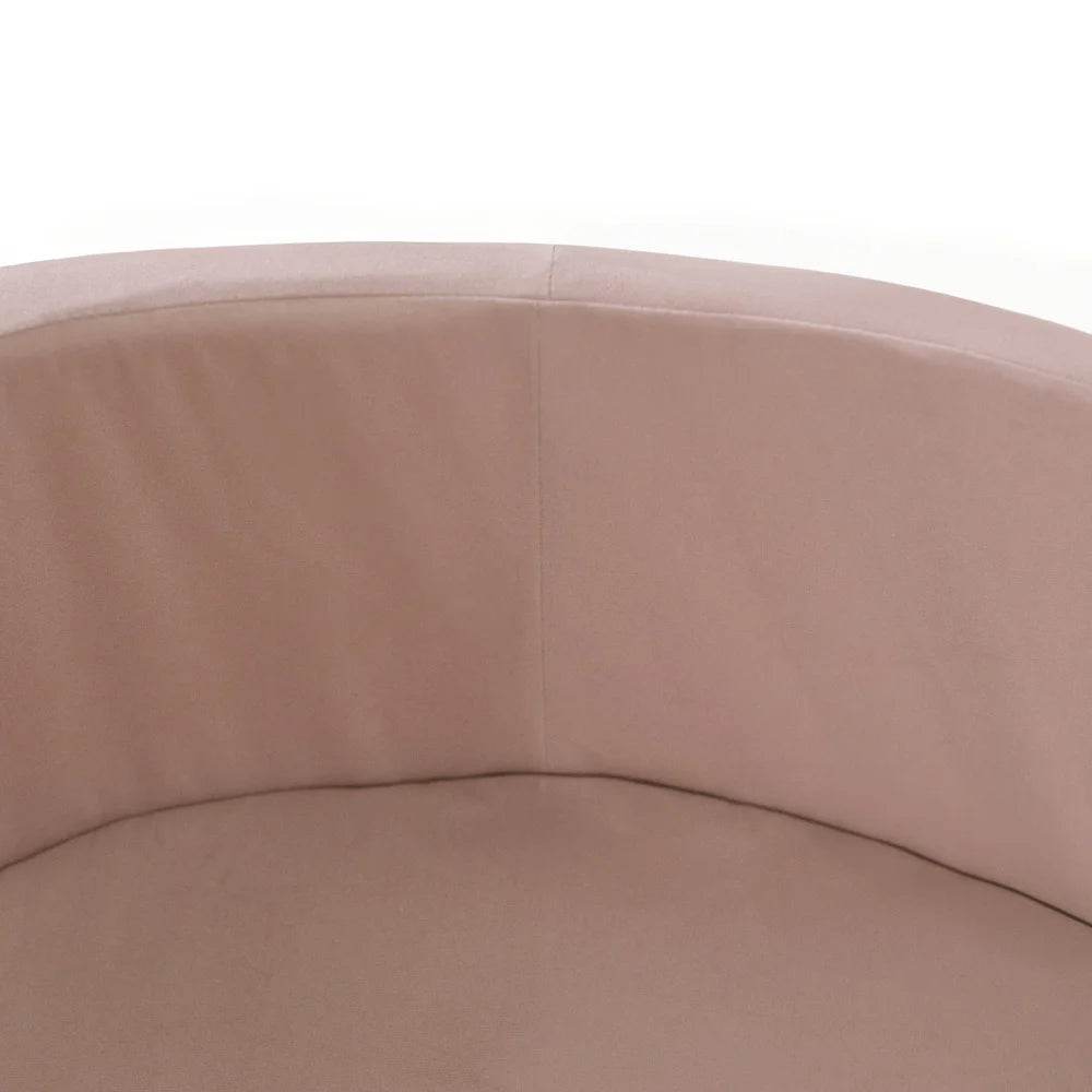 Plush Nest boldbassin uden bolde, rundt, 90x30 cm, guld/beige, velour