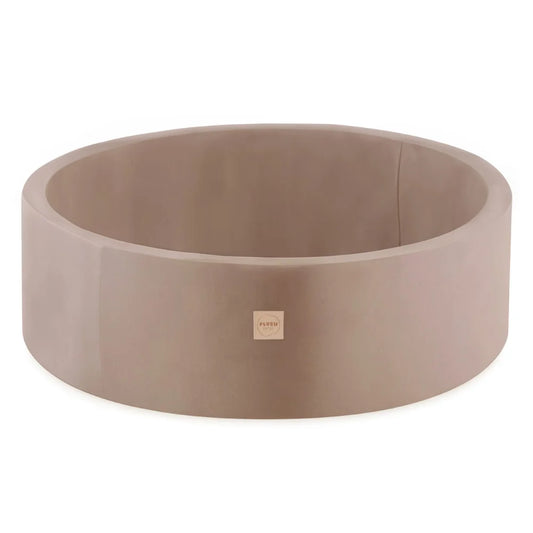Plush Nest boldbassin uden bolde, rundt, 90x30 cm, guld/beige, velour