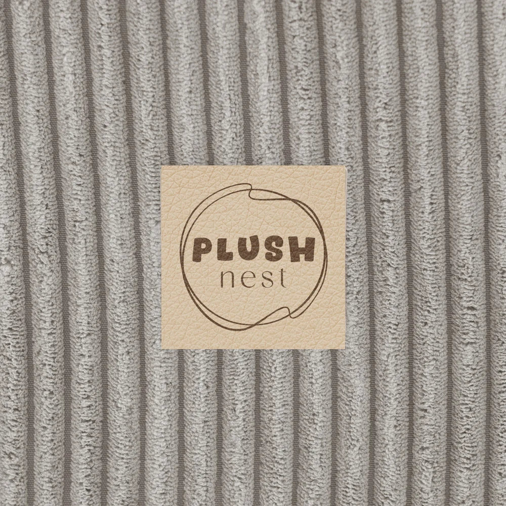 Plush Nest boldbassin uden bolde, rundt, 90x30 cm, beige, kraftig fløjl
