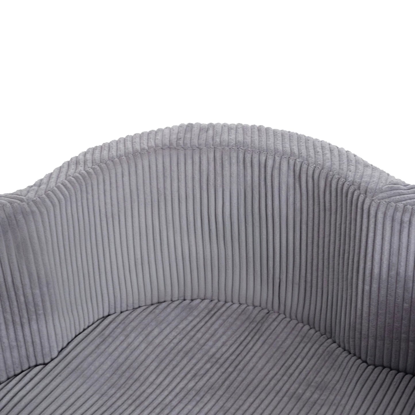 Plush Nest blomsterformet boldbassin uden bolde – 95×30 cm – grå fløjl