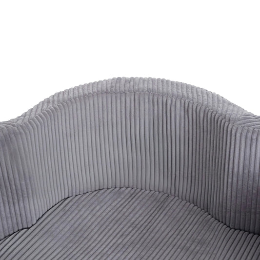 Plush Nest blomsterformet boldbassin uden bolde – 95×30 cm – grå fløjl