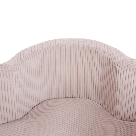 Plush Nest blomsterformet boldbassin uden bolde – 95×30 cm – lyserød fløjl