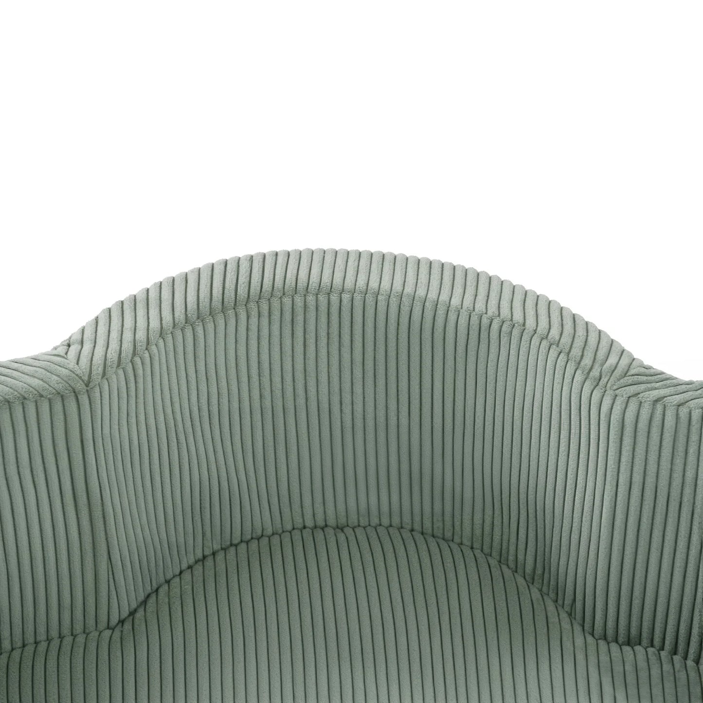 Plush Nest blomsterformet boldbassin uden bolde, 95x30 cm, grøn, premium fløjl