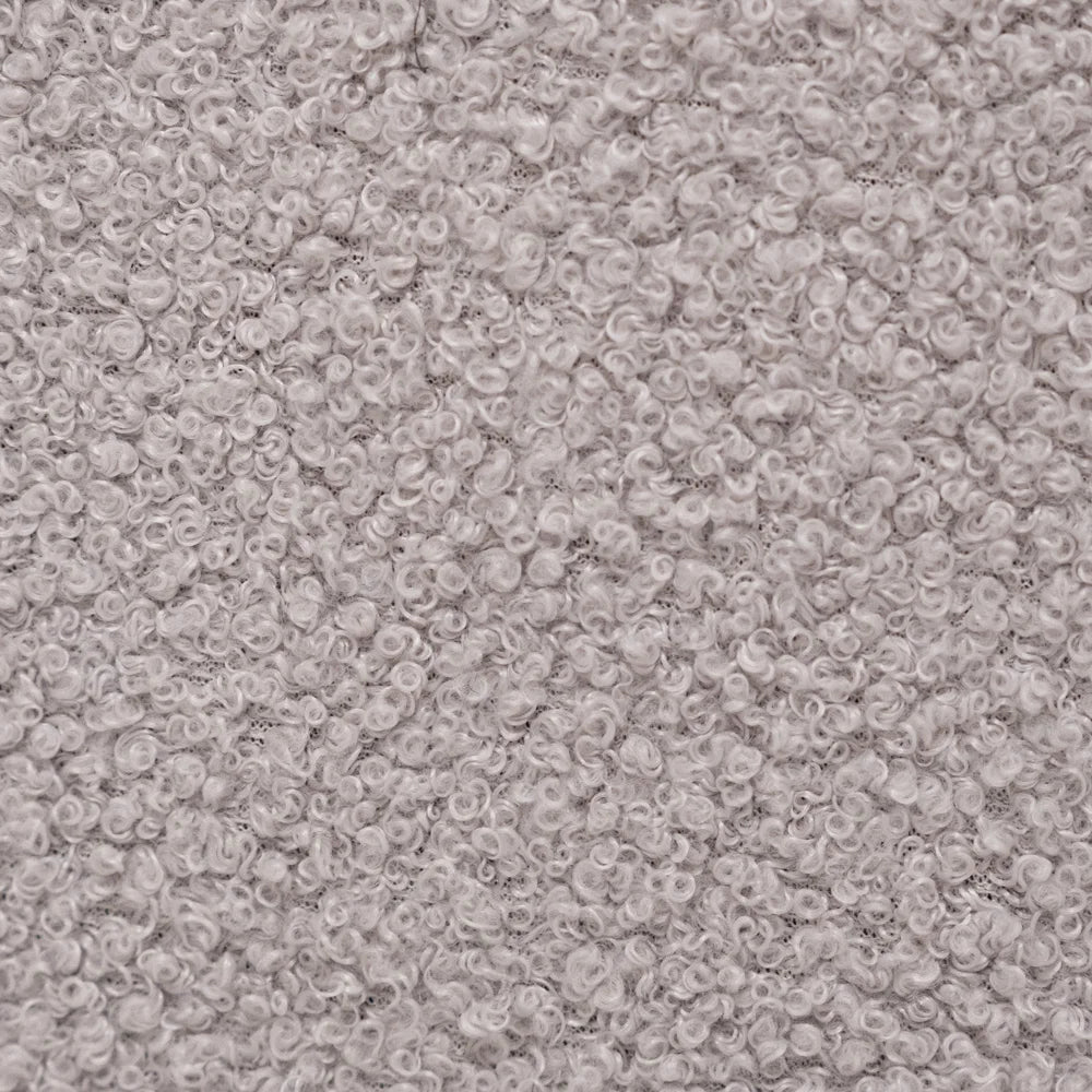 Plush Nest Boldbassin uden bolde, 90x30 cm, Rund, Grå Lammeskindslook