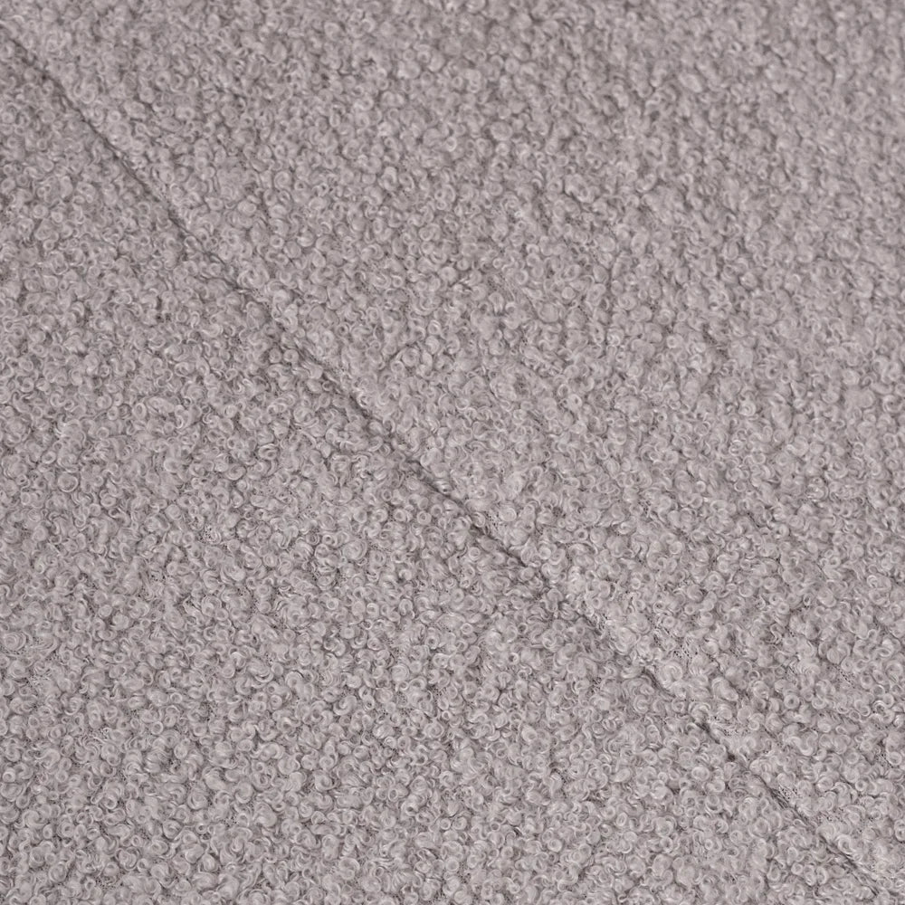 Plush Nest Boldbassin uden bolde, 90x30 cm, Rund, Grå Lammeskindslook