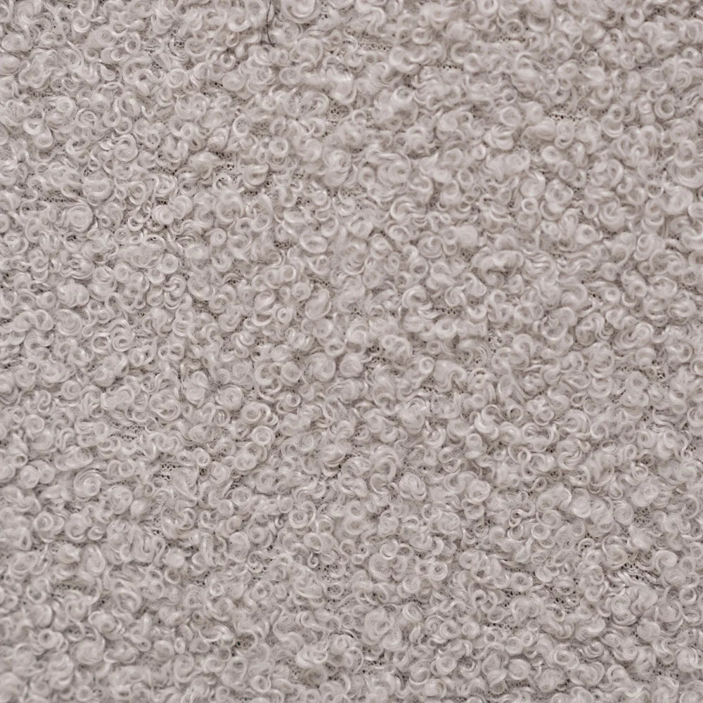 Plush Nest blomsterformet boldbassin uden bolde, 95x30 cm, grå lammeskindslook