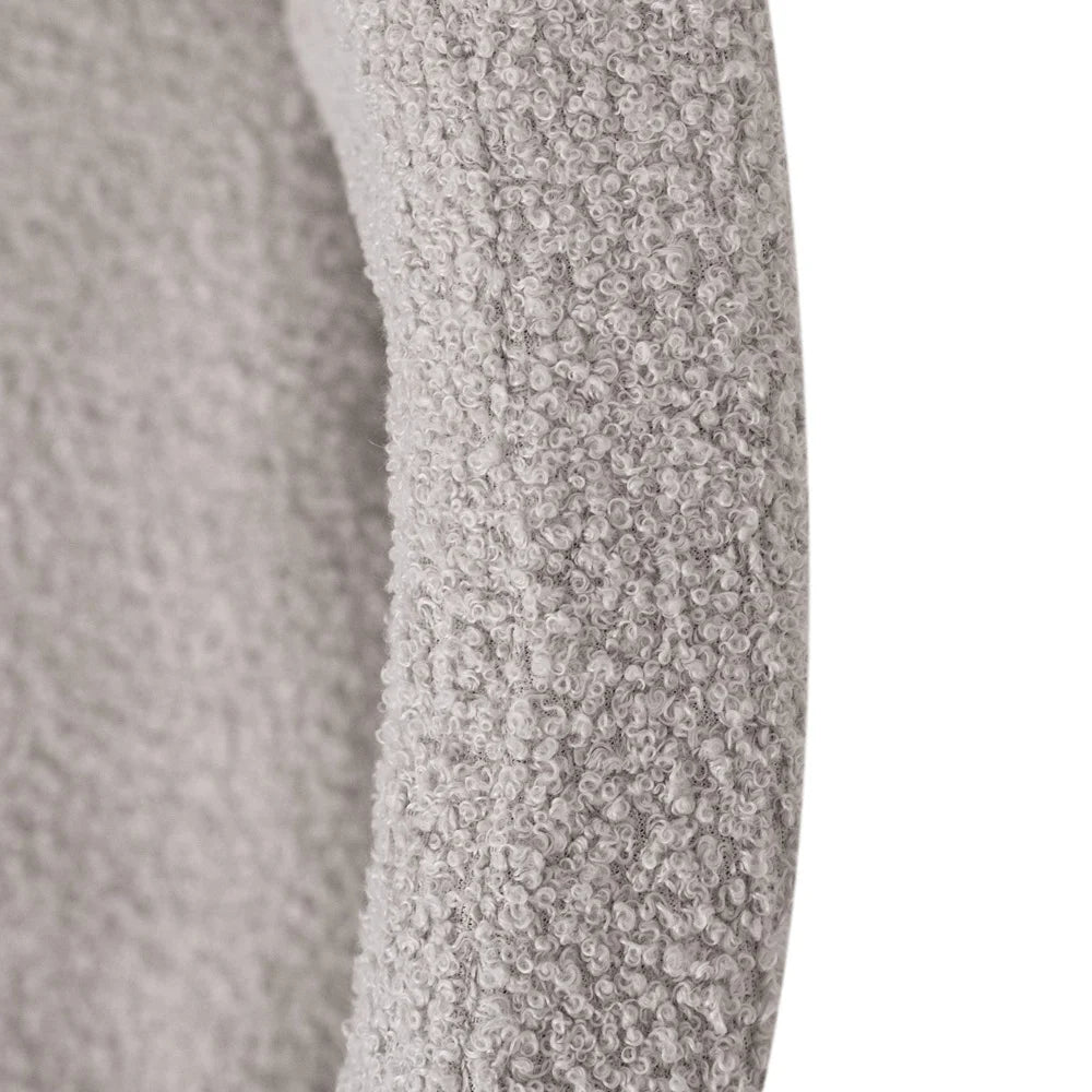 Plush Nest blomsterformet boldbassin uden bolde, 95x30 cm, grå lammeskindslook