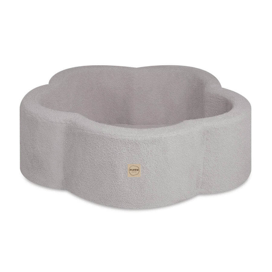 Plush Nest blomsterformet boldbassin uden bolde – 95×30 cm - grå