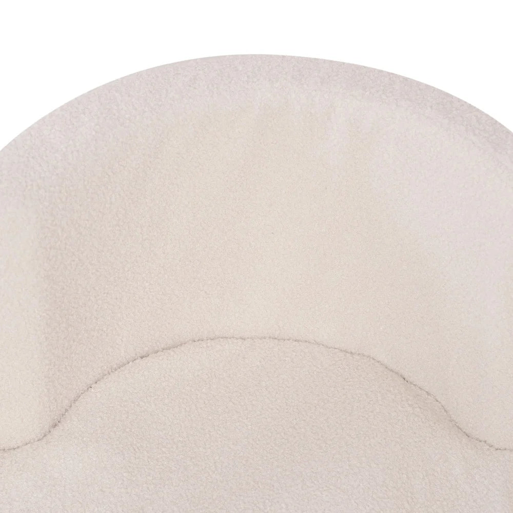 Plush Nest blomsterformet boldbassin uden bolde, 95x30 cm, creme lammeskindslook