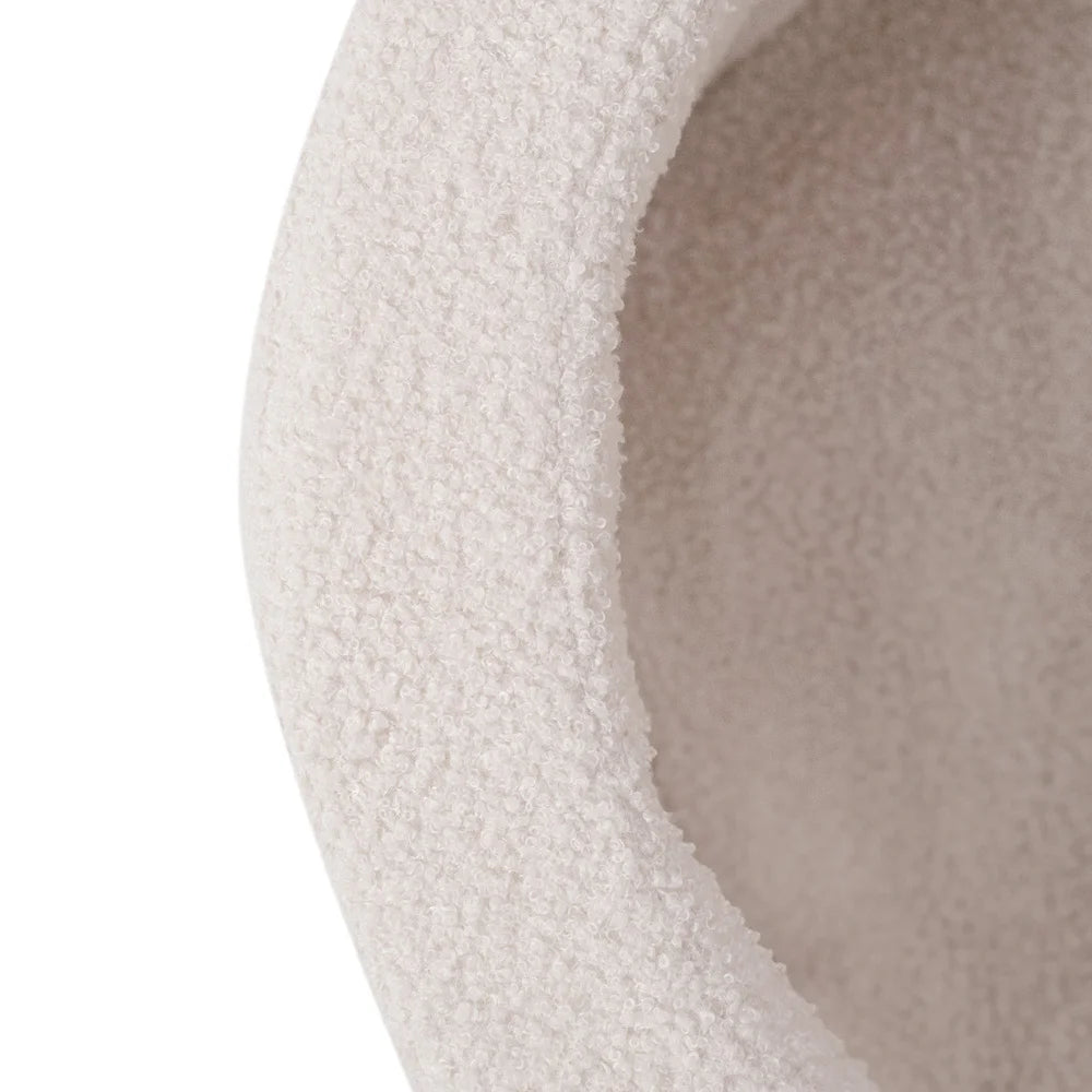 Plush Nest blomsterformet boldbassin uden bolde, 95x30 cm, creme lammeskindslook