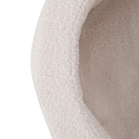 Plush Nest blomsterformet boldbassin uden bolde, 95x30 cm, creme lammeskindslook