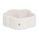 Plush Nest blomsterformet boldbassin uden bolde, 95x30 cm, creme lammeskindslook