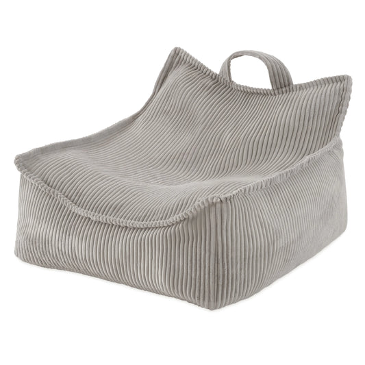 Plush Nest sækkestol Puffy Square – 77x67x50 cm, beige fløjl